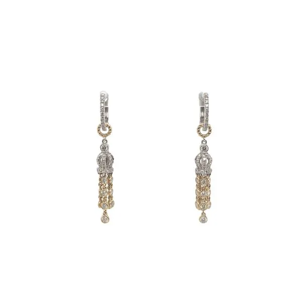 Lady's Natural Diamond Earrings 14 Karat Two-Tone Gold ED3420-301 - Brax jewelers Brax Jewelers Newport Beach, CA