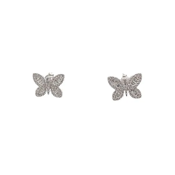 Lady's Natural Diamond Earrings 14 Karat White Gold ED1921-306 - Brax jewelers Brax Jewelers Newport Beach, CA