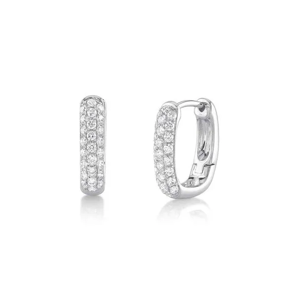 Lady's Huggies Natural Diamond Earrings 14 Karat White Gold SC22009572 - Brax jewelers Brax Jewelers Newport Beach, CA