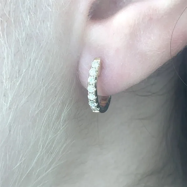 Lady's Natural Diamond Earrings 14 Karat Yellow Gold ED1344B-348 - Brax jewelers Image 2 Brax Jewelers Newport Beach, CA