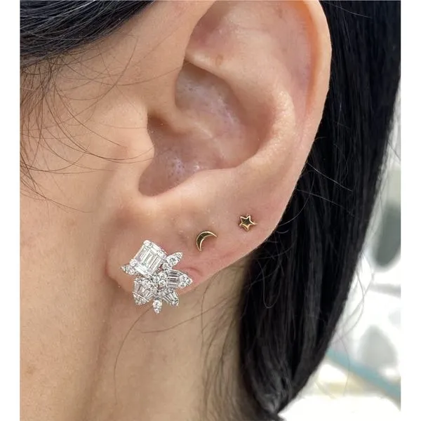 Lady's Natural Diamond Earrings 14 Karat White Gold 51613 - Brax jewelers Image 2 Brax Jewelers Newport Beach, CA