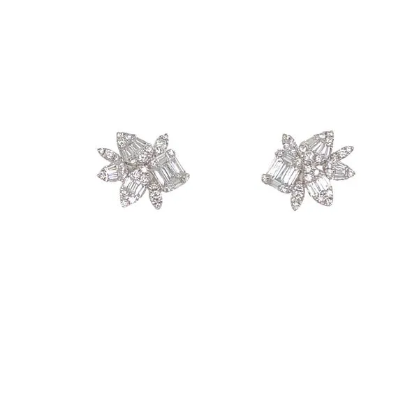 Lady's Natural Diamond Earrings 14 Karat White Gold 51613 - Brax jewelers Brax Jewelers Newport Beach, CA