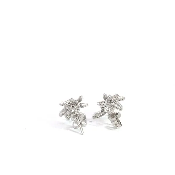 Lady's Natural Diamond Earrings 14 Karat White Gold 51691 - Brax jewelers Image 4 Brax Jewelers Newport Beach, CA