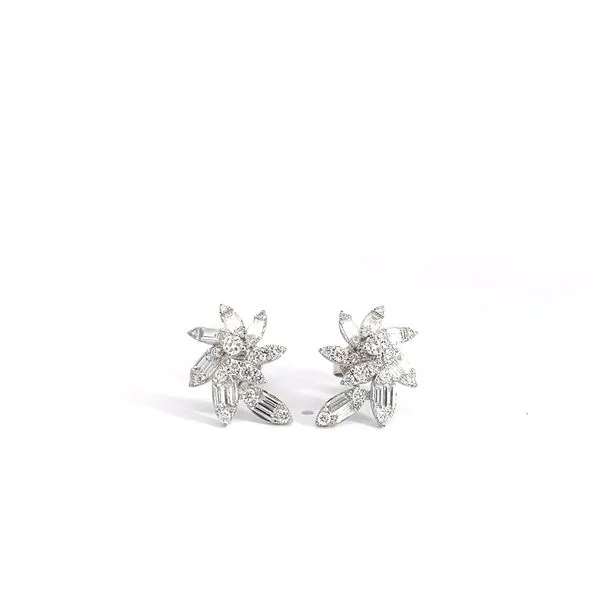 Lady's Natural Diamond Earrings 14 Karat White Gold 51691 - Brax jewelers Brax Jewelers Newport Beach, CA