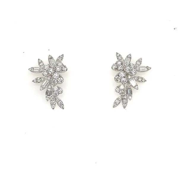 Lady's Natural Diamond Earrings 18 Karat White Gold 51728 - Brax jewelers Brax Jewelers Newport Beach, CA