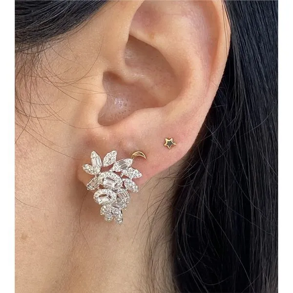 Lady's Natural Diamond Earrings 18 Karat White Gold 52036 - Brax jewelers Image 2 Brax Jewelers Newport Beach, CA