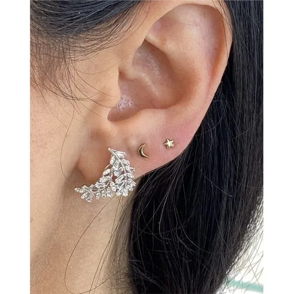 Lady's Natural Diamond Earrings 14 Karat White Gold 52185 - Brax jewelers Image 2 Brax Jewelers Newport Beach, CA