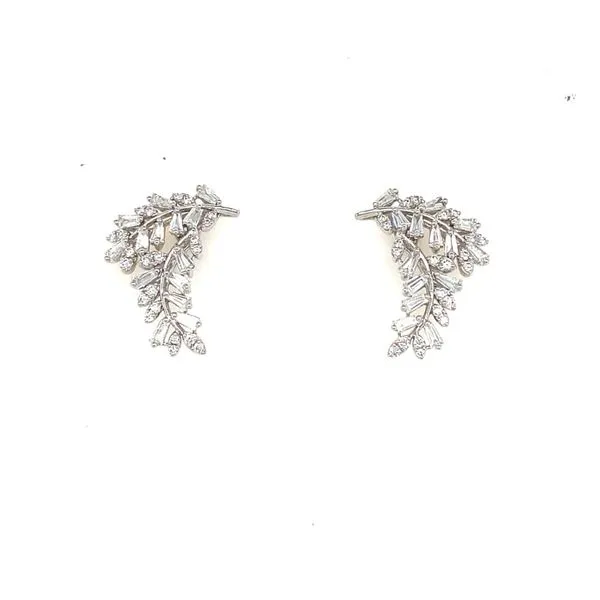 Lady's Natural Diamond Earrings 14 Karat White Gold 52185 - Brax jewelers Brax Jewelers Newport Beach, CA