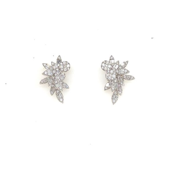 Lady's Natural Diamond Earrings 14 Karat White Gold 53496 - Brax jewelers Brax Jewelers Newport Beach, CA