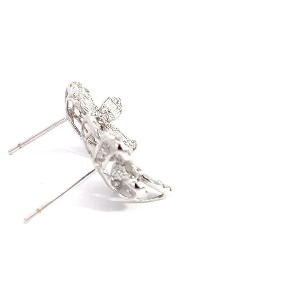 Lady's Natural Diamond Earrings 14 Karat White Gold 54750 - Brax jewelers Image 4 Brax Jewelers Newport Beach, CA
