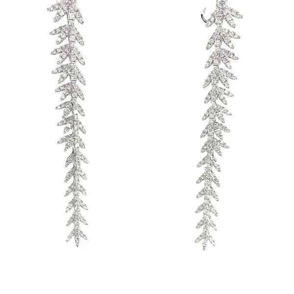 Lady's Natural Diamond Earrings 14 Karat White Gold 54757 - Brax jewelers Brax Jewelers Newport Beach, CA
