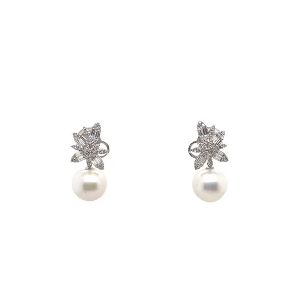 Lady's Natural Diamond Earrings 14 Karat White Gold 55232 - Brax jewelers Brax Jewelers Newport Beach, CA