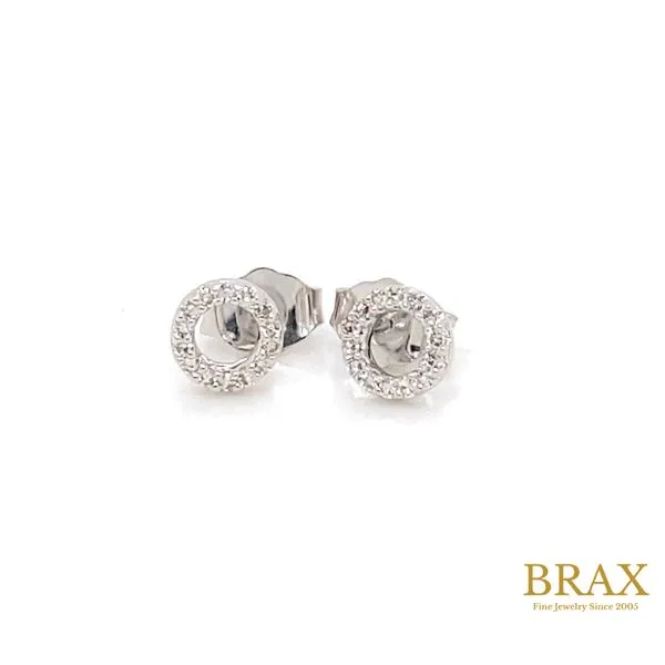 Lady's Natural Diamond Earrings 10 Karat White Gold 640D8TSERWG - Brax jewelers Brax Jewelers Newport Beach, CA