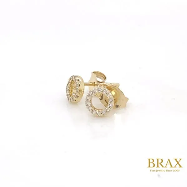 Lady's Natural Diamond Earrings 10 Karat Yellow Gold 640D8TSERYG - Brax jewelers Image 3 Brax Jewelers Newport Beach, CA