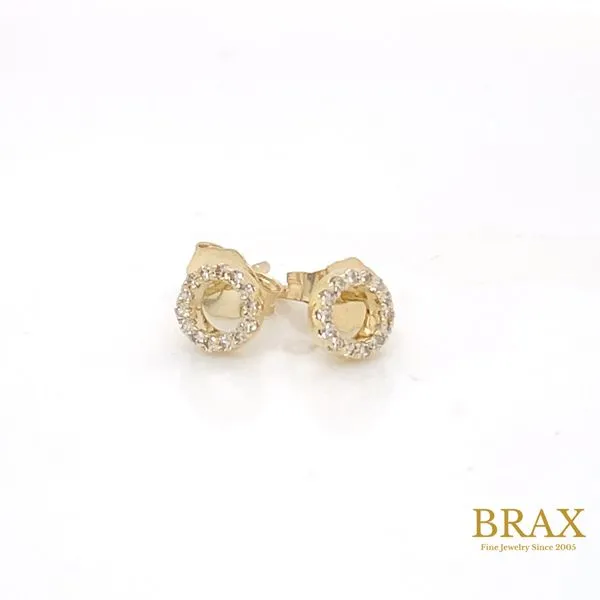 Lady's Natural Diamond Earrings 10 Karat Yellow Gold 640D8TSERYG - Brax jewelers Brax Jewelers Newport Beach, CA
