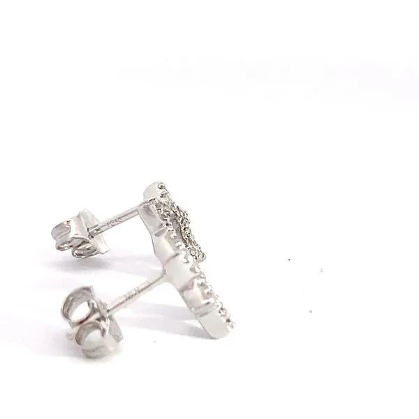 Lady's Natural Diamond Earrings 10 Karat White Gold 640F8TSERWG - Brax jewelers Image 4 Brax Jewelers Newport Beach, CA