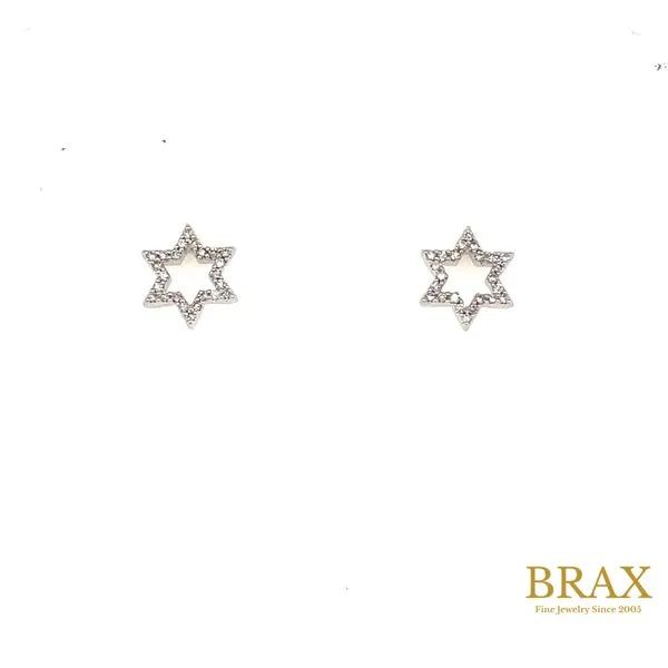 Lady's Natural Diamond Earrings 10 Karat White Gold 640F8TSERWG - Brax jewelers Brax Jewelers Newport Beach, CA