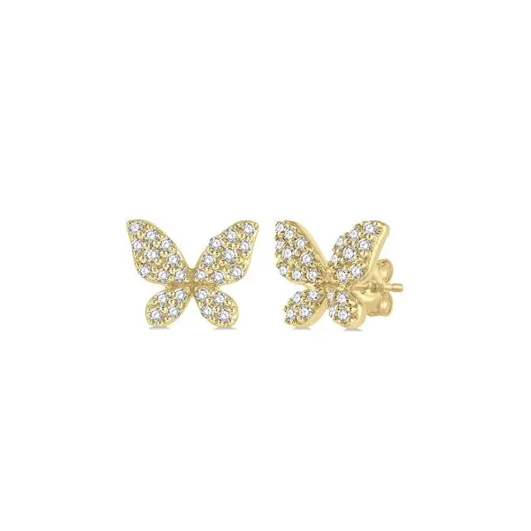 Lady's Natural Diamond Earrings 10 Karat Yellow Gold 641A7TSERYG - Brax jewelers Brax Jewelers Newport Beach, CA