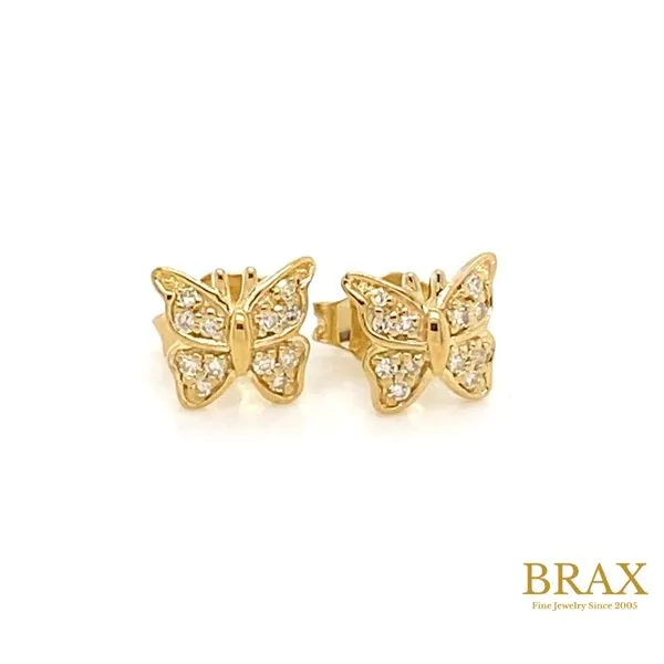 Lady's Natural Diamond Earrings 10 Karat Yellow Gold 641E8TSERYG - Brax jewelers Brax Jewelers Newport Beach, CA