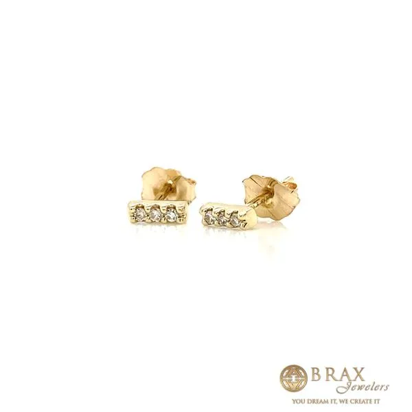 Lady's Natural Diamond Earrings 10 Karat Yellow Gold 648C9TSERYG - Brax jewelers Image 2 Brax Jewelers Newport Beach, CA