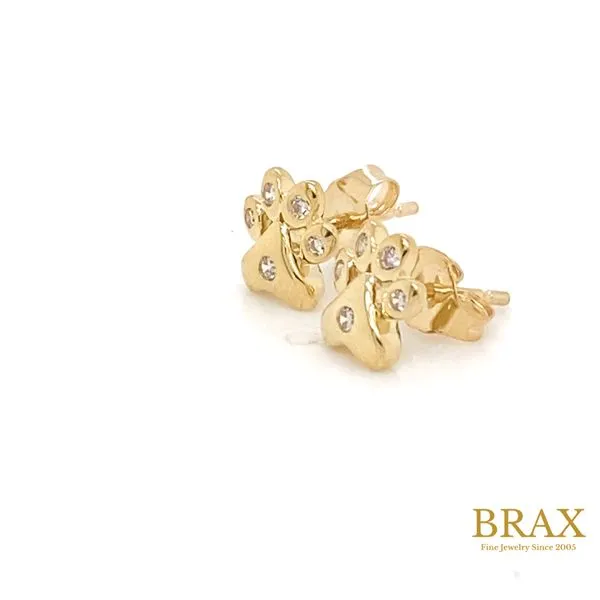Lady's Natural Diamond Earrings 10 Karat Yellow Gold 648D8TSERYG - Brax jewelers Image 3 Brax Jewelers Newport Beach, CA