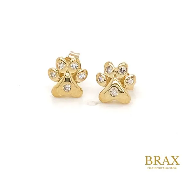 Lady's Natural Diamond Earrings 10 Karat Yellow Gold 648D8TSERYG - Brax jewelers Brax Jewelers Newport Beach, CA