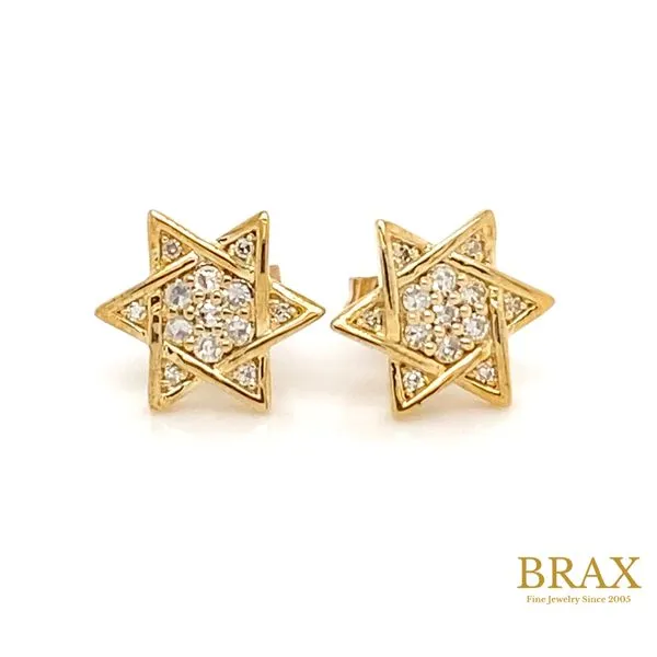 Lady's Natural Diamond Earrings 10 Karat Yellow Gold 648E8TSERYG - Brax jewelers Brax Jewelers Newport Beach, CA