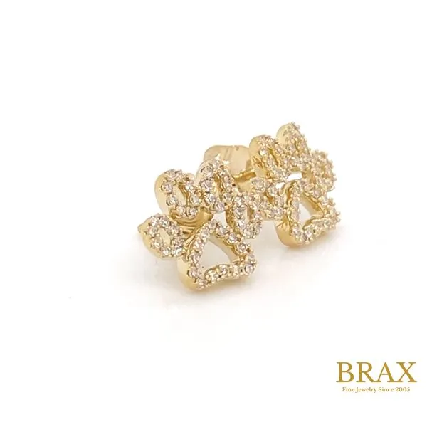 Lady's Natural Diamond Earrings 10 Karat Yellow Gold 649D6TSERYG - Brax jewelers Image 2 Brax Jewelers Newport Beach, CA