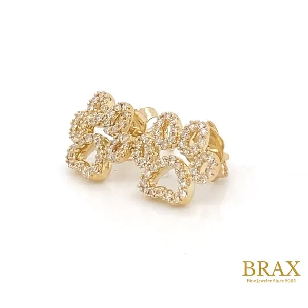 Lady's Natural Diamond Earrings 10 Karat Yellow Gold 649D6TSERYG - Brax jewelers Image 3 Brax Jewelers Newport Beach, CA