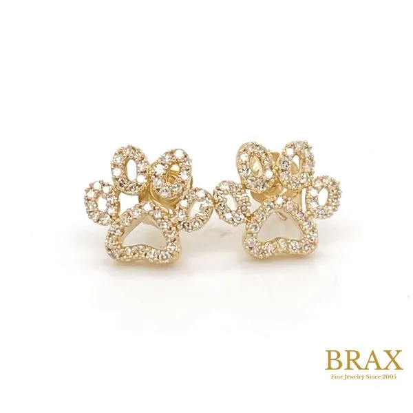 Lady's Natural Diamond Earrings 10 Karat Yellow Gold 649D6TSERYG - Brax jewelers Brax Jewelers Newport Beach, CA