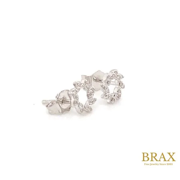 Lady's Natural Diamond Earrings 10 Karat White Gold Image 2 Brax Jewelers Newport Beach, CA