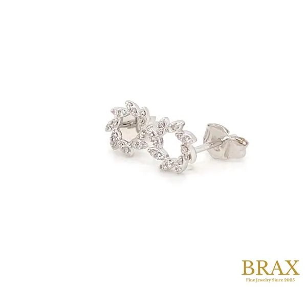 Lady's Natural Diamond Earrings 10 Karat White Gold Image 3 Brax Jewelers Newport Beach, CA