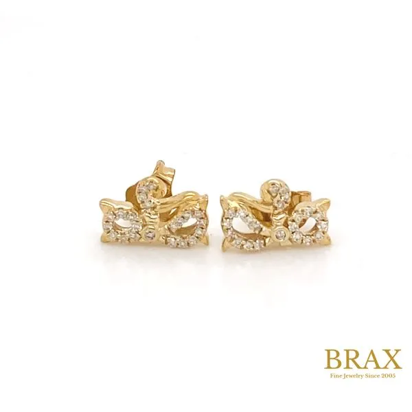 Lady's Natural Diamond Earrings 10 Karat Yellow Gold 644E8TSERYG - Brax jewelers Brax Jewelers Newport Beach, CA