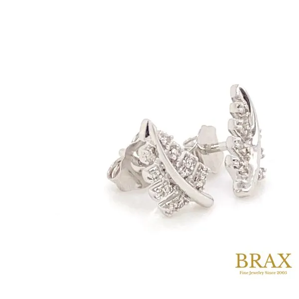 Lady's Natural Diamond Earrings 10 Karat White Gold 644G9TSERWG - Brax jewelers Image 2 Brax Jewelers Newport Beach, CA