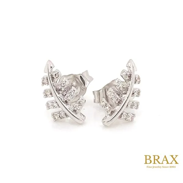 Lady's Natural Diamond Earrings 10 Karat White Gold 644G9TSERWG - Brax jewelers Brax Jewelers Newport Beach, CA