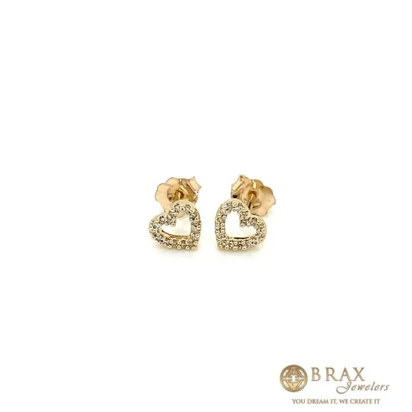 Lady's Stud Natural Diamond Earrings 10 Karat Yellow Gold 642D8TSERYG - Brax jewelers Brax Jewelers Newport Beach, CA