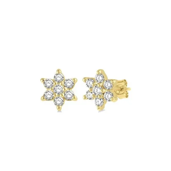 Lady's Stud Natural Diamond Earrings 10 Karat Yellow Gold 643B8TSERYG - Brax jewelers Brax Jewelers Newport Beach, CA