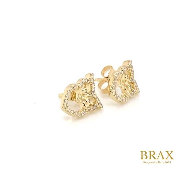 Lady's Stud Natural Diamond Earrings 10 Karat Yellow Gold 643E8TSERYG - Brax jewelers Image 2 Brax Jewelers Newport Beach, CA