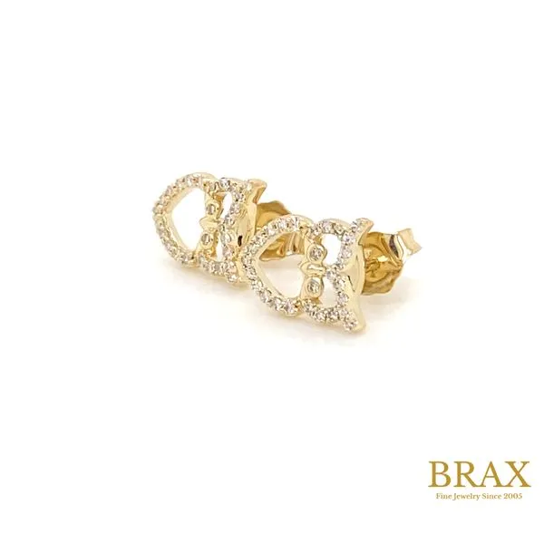 Lady's Stud Natural Diamond Earrings 10 Karat Yellow Gold 643E8TSERYG - Brax jewelers Image 3 Brax Jewelers Newport Beach, CA