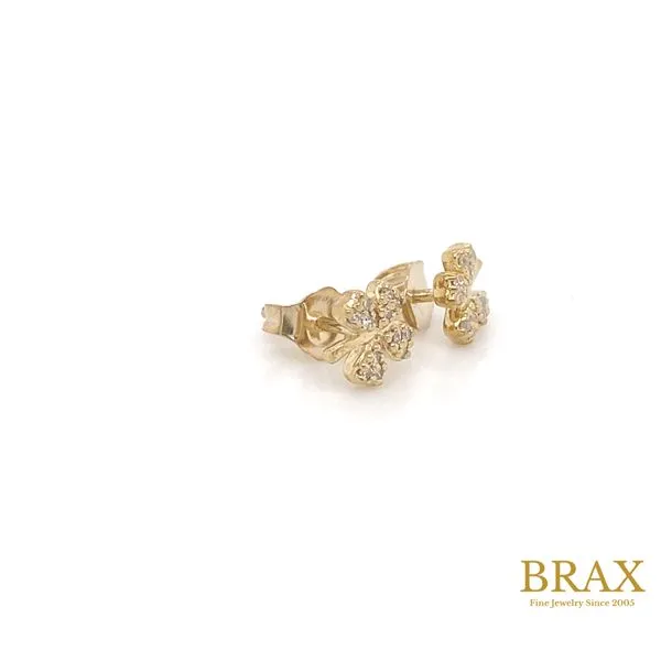 Lady's Stud Natural Diamond Earrings 10 Karat Yellow Gold 644B8TSERYG - Brax jewelers Image 2 Brax Jewelers Newport Beach, CA