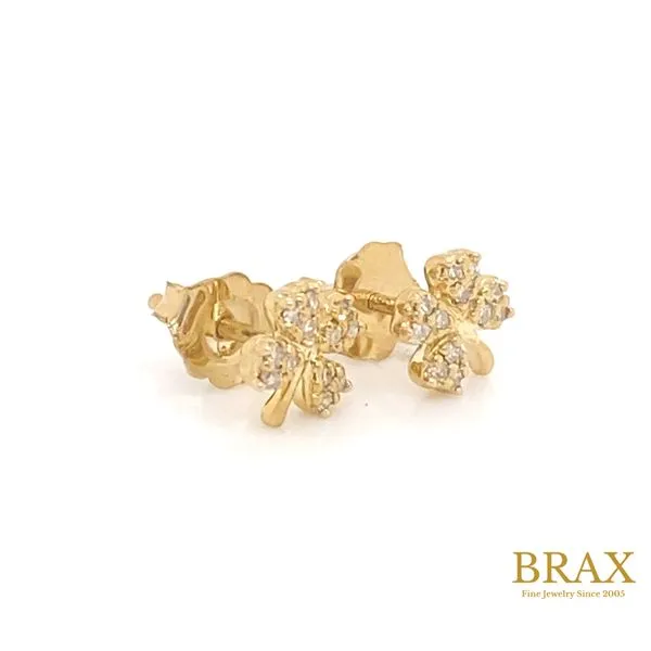 Lady's Stud Natural Diamond Earrings 10 Karat Yellow Gold 644B8TSERYG - Brax jewelers Image 2 Brax Jewelers Newport Beach, CA