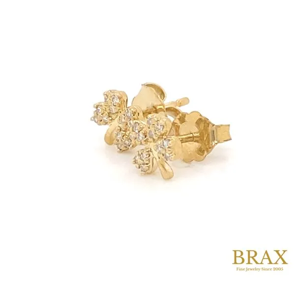 Lady's Stud Natural Diamond Earrings 10 Karat Yellow Gold 644B8TSERYG - Brax jewelers Image 4 Brax Jewelers Newport Beach, CA