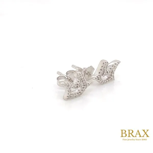 Lady's Natural Diamond Earrings 10 Karat White Gold 642G8TSERWG - Brax jewelers Image 2 Brax Jewelers Newport Beach, CA