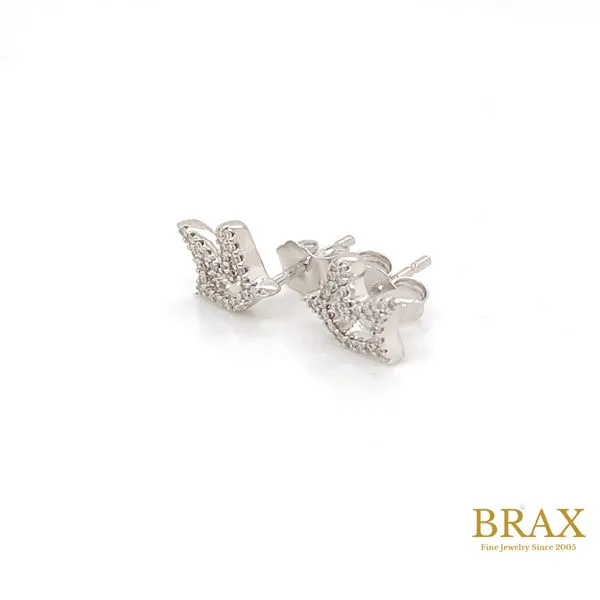Lady's Natural Diamond Earrings 10 Karat White Gold 642G8TSERWG - Brax jewelers Image 3 Brax Jewelers Newport Beach, CA