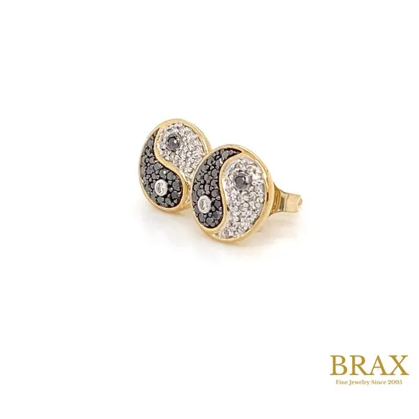 Lady's Stud Natural Diamond Earrings 10 Karat Yellow Gold 646F6TSERYG - Brax jewelers Image 3 Brax Jewelers Newport Beach, CA