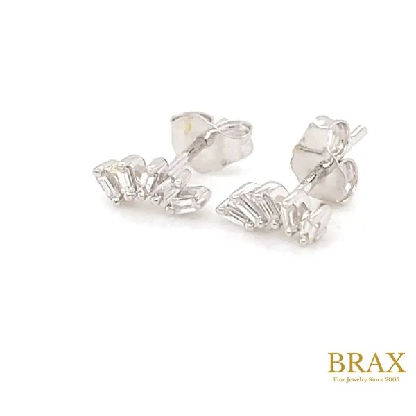 Lady's Stud Natural Diamond Earrings 10 Karat White Gold 646G8TGERWG - Brax jewelers Image 4 Brax Jewelers Newport Beach, CA