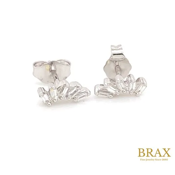 Lady's Stud Natural Diamond Earrings 10 Karat White Gold 646G8TGERWG - Brax jewelers Brax Jewelers Newport Beach, CA