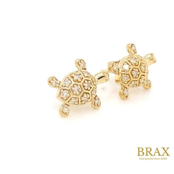 Lady's Stud Natural Diamond Earrings 10 Karat Yellow Gold 647H8TSERYG - Brax jewelers Image 2 Brax Jewelers Newport Beach, CA