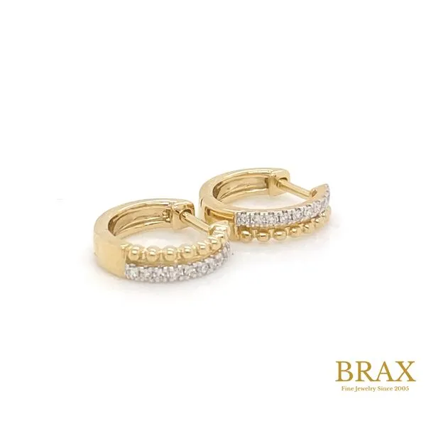 Lady's Huggie Natural Diamond Earrings 10 Karat Yellow Gold 667V8TSERYG - Brax jewelers Image 2 Brax Jewelers Newport Beach, CA