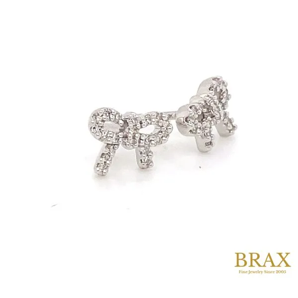 Lady's Natural Diamond Earrings 10 Karat White Gold 646B8TSERWG - Brax jewelers Image 2 Brax Jewelers Newport Beach, CA
